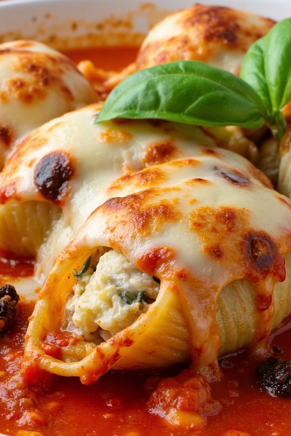 mediterranean stuffed pasta shells