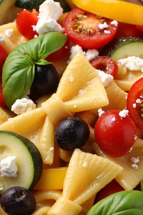 mediterranean veggie pasta medley