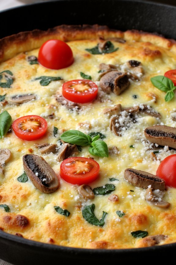 mushroom herb egg frittata