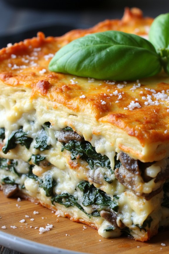 mushroom spinach lasagna recipe