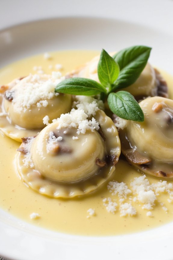 mushroom truffle ravioli recipe