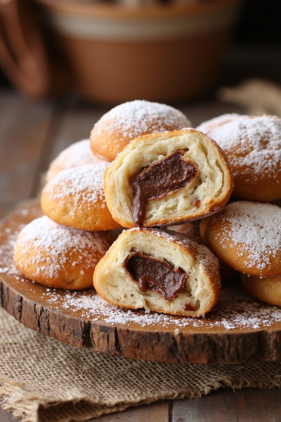 nutella filled italian doughnuts
