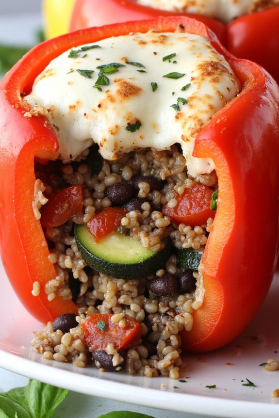 nutritious quinoa stuffed peppers