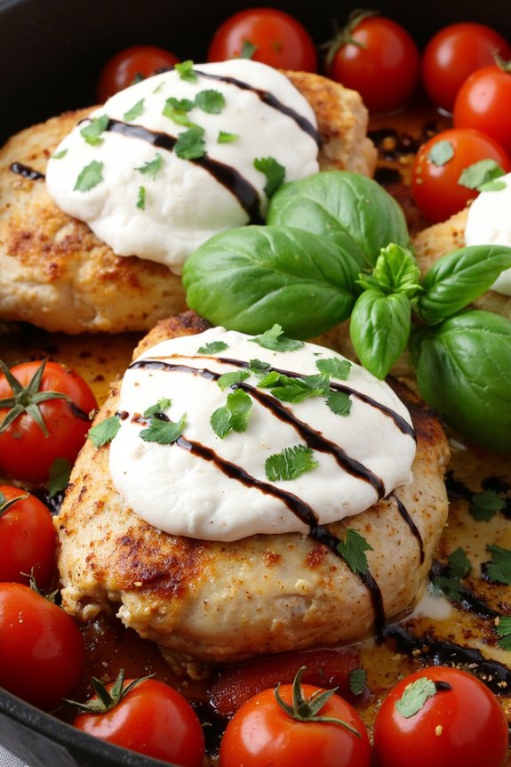 one pan caprese chicken delight
