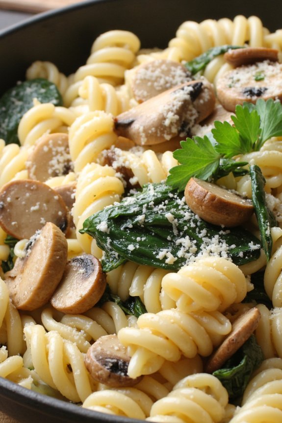 one pot mushroom pasta