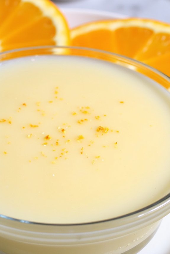 orange infused creamy custard