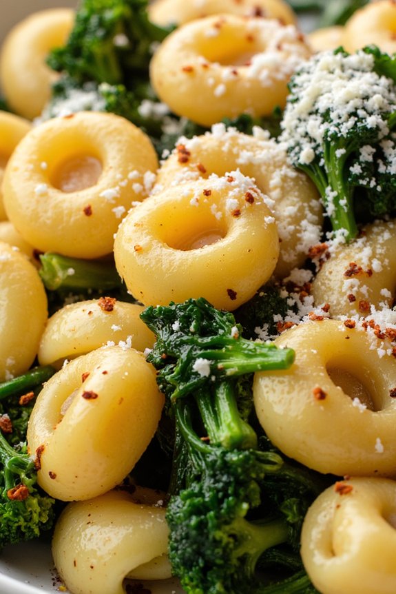 orecchiette with garlic and broccoli rabe