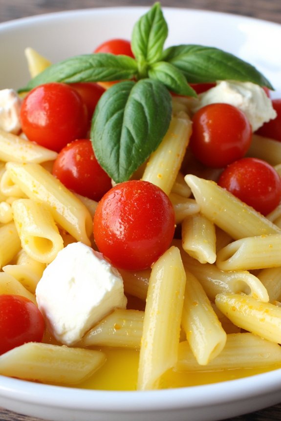 pasta with fresh ingredients