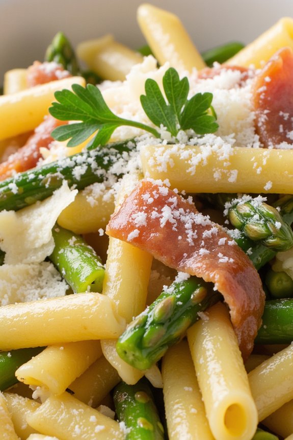 pasta with pancetta and asparagus