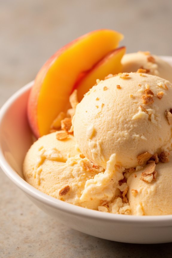 peach amaretto gelato delight