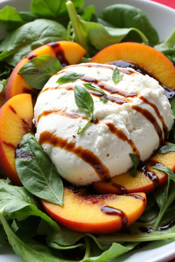 peach burrata salad recipe