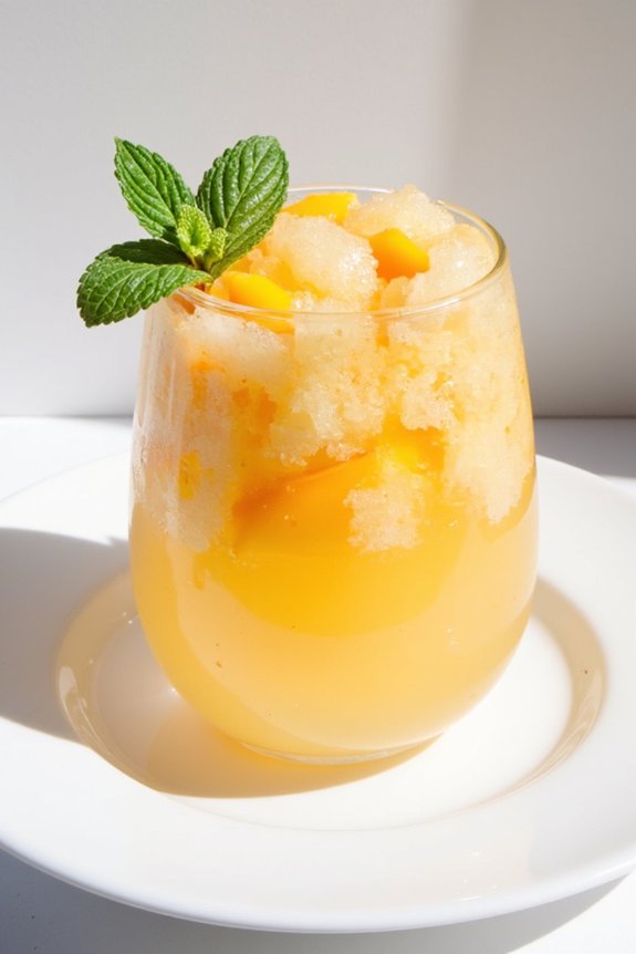 peachy sparkling frozen delight