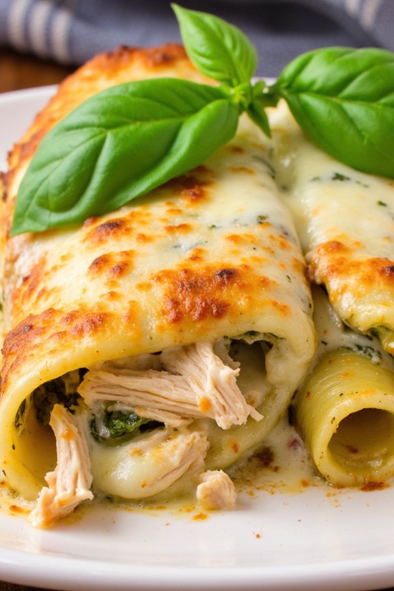 pesto chicken manicotti recipe