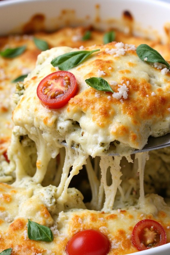 pesto chicken pasta bake