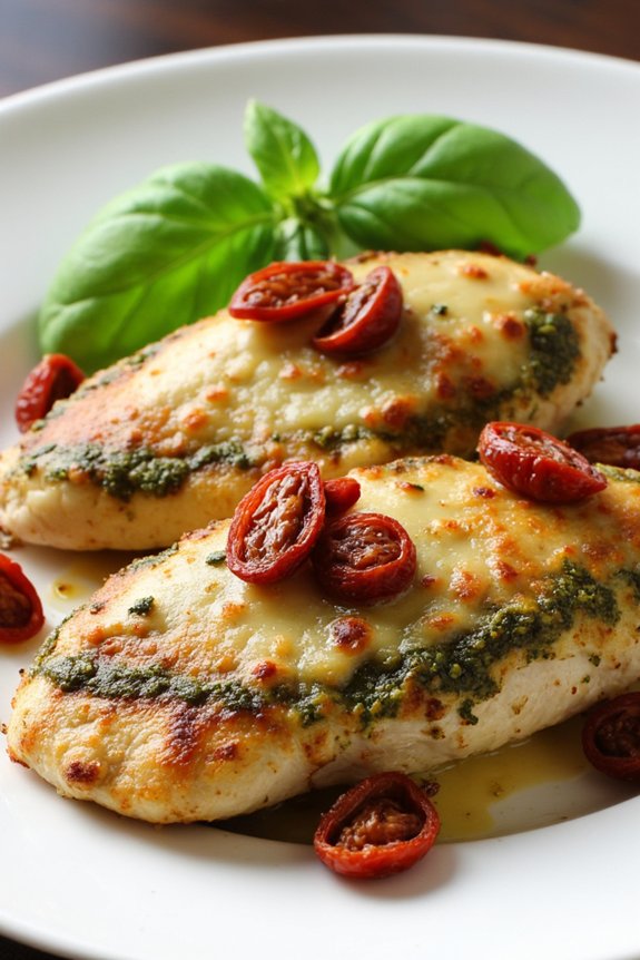 pesto chicken with sun dried tomatoes