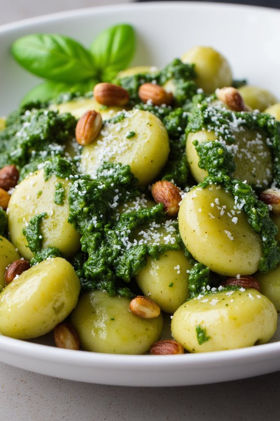 pillowy gnocchi with pesto