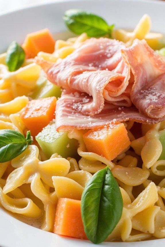 prosciutto melon pasta salad