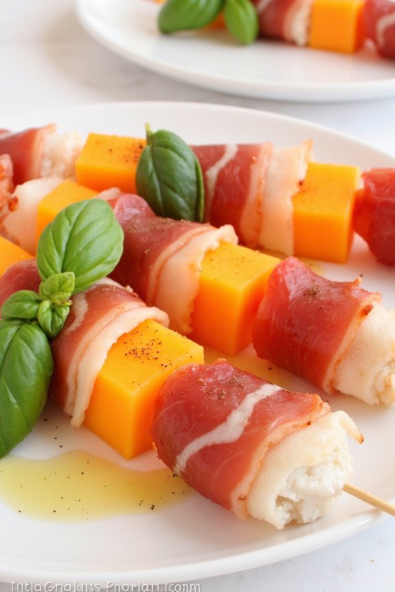 prosciutto melon skewers appetizer