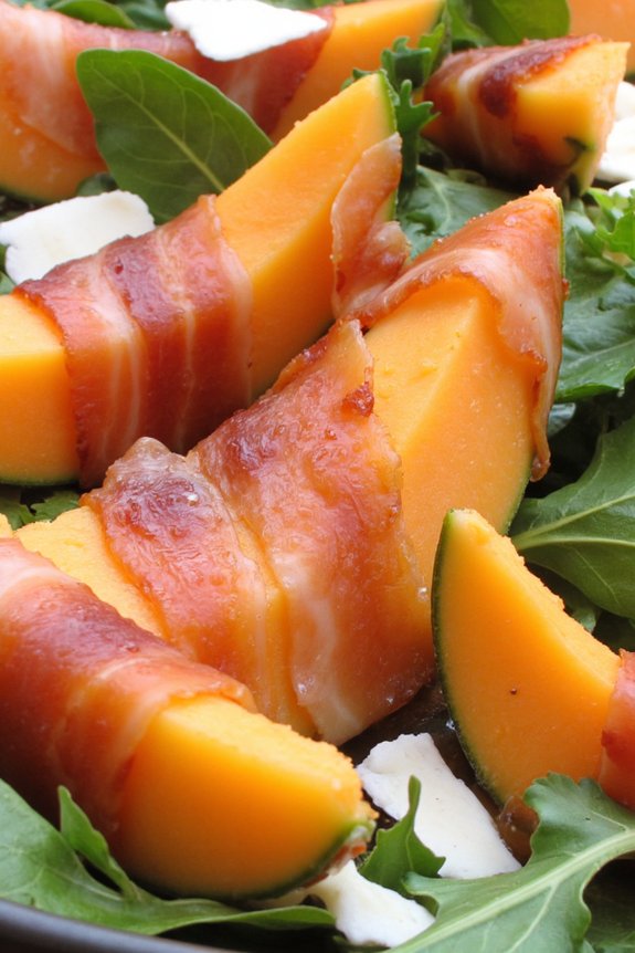 prosciutto wrapped melon appetizer