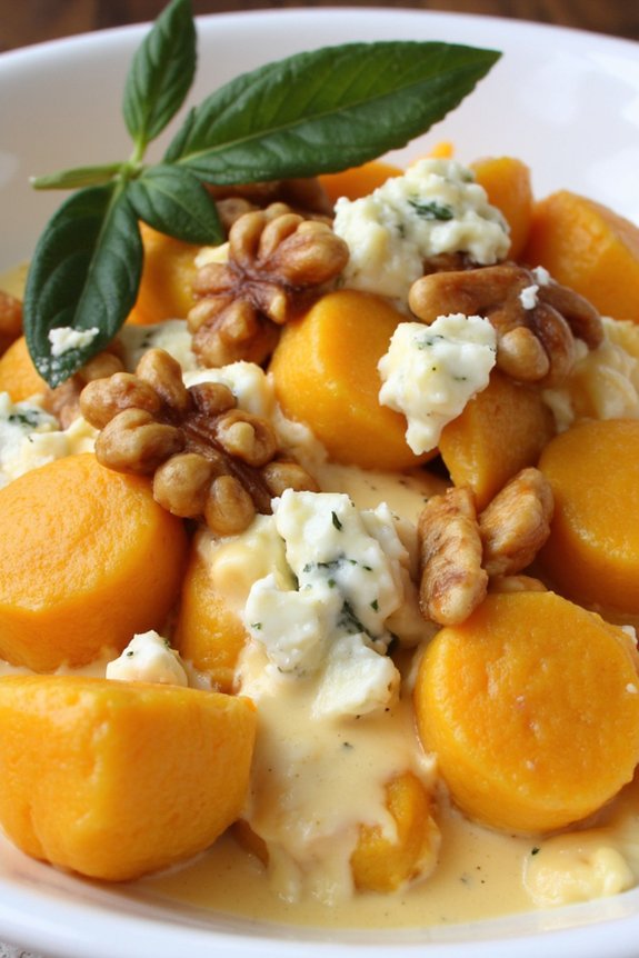 pumpkin gnocchi with gorgonzola