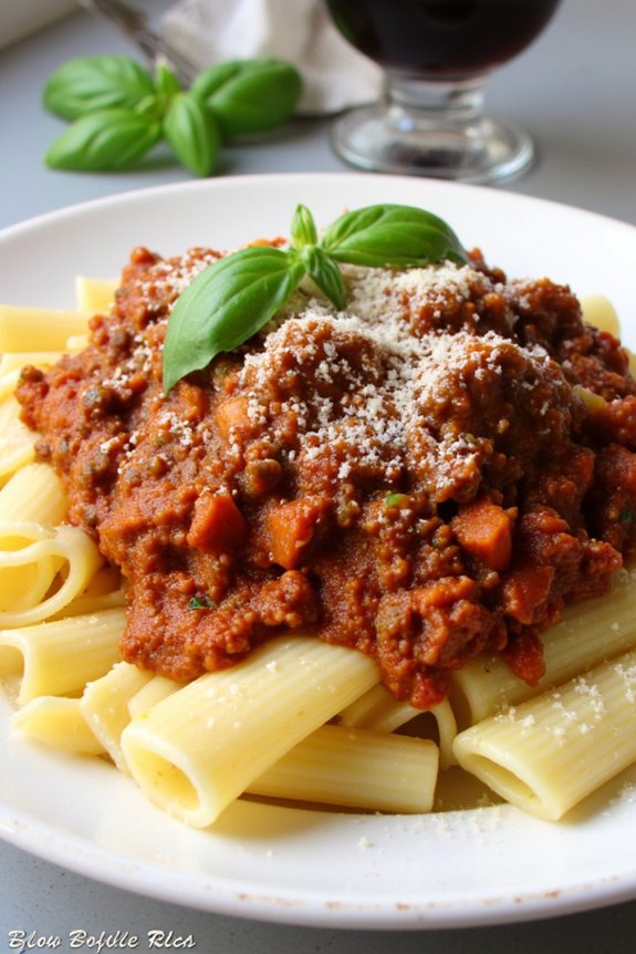 rich hearty beef bolognese