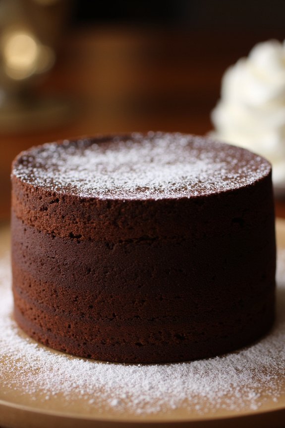rich indulgent flourless chocolate cake