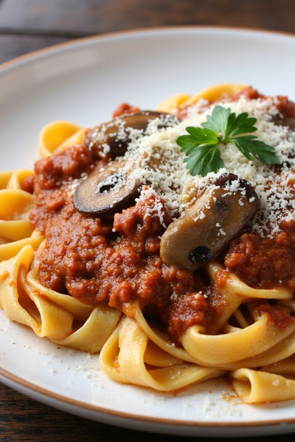 rich mushroom pasta delight