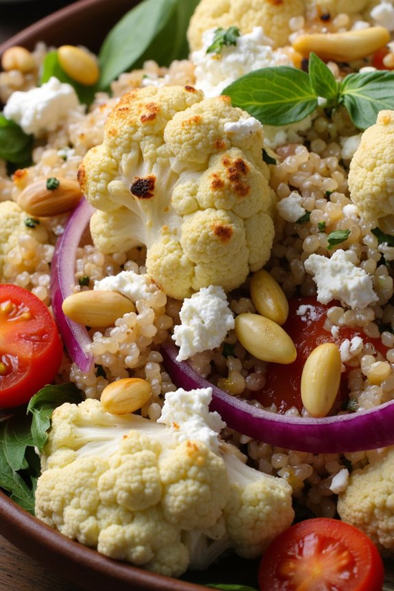 roasted cauliflower quinoa salad recipe