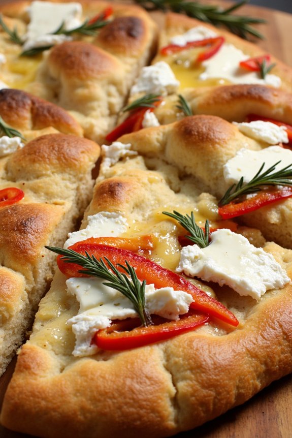 roasted red pepper focaccia