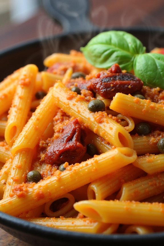 roasted red pepper pesto penne