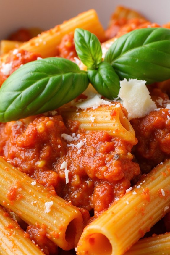 roasted red pepper rigatoni