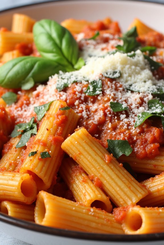 roasted tomato basil rigatoni