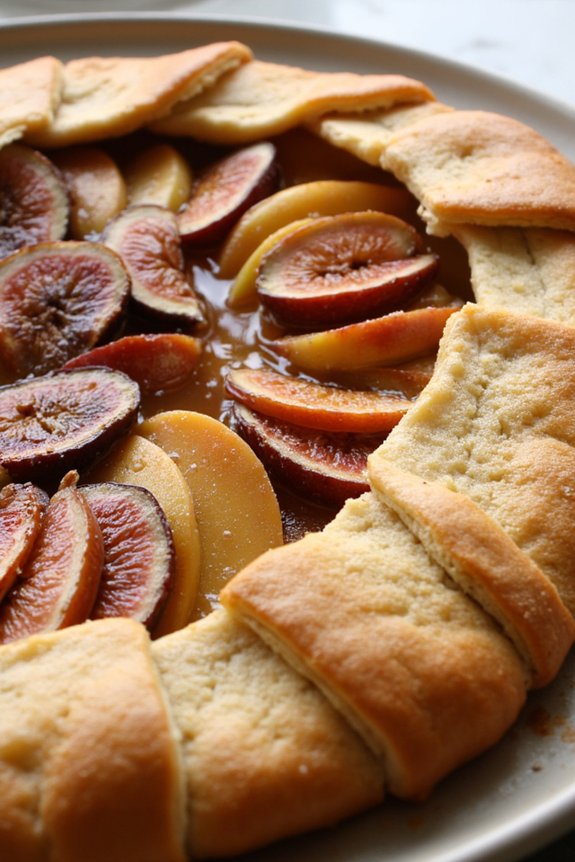 rustic apple fig crostata