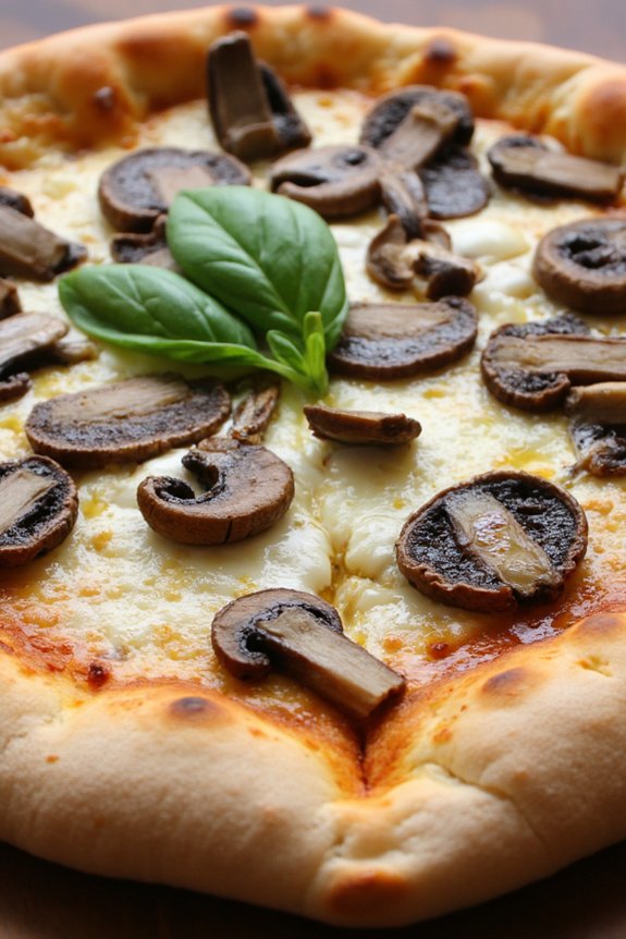rustic mushroom truffle pizza