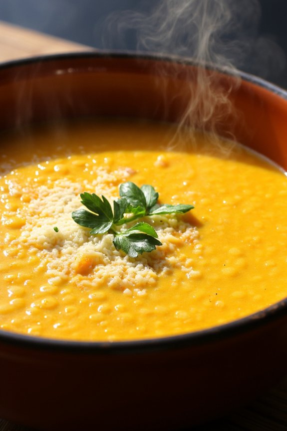 saffron infused creamy risotto soup