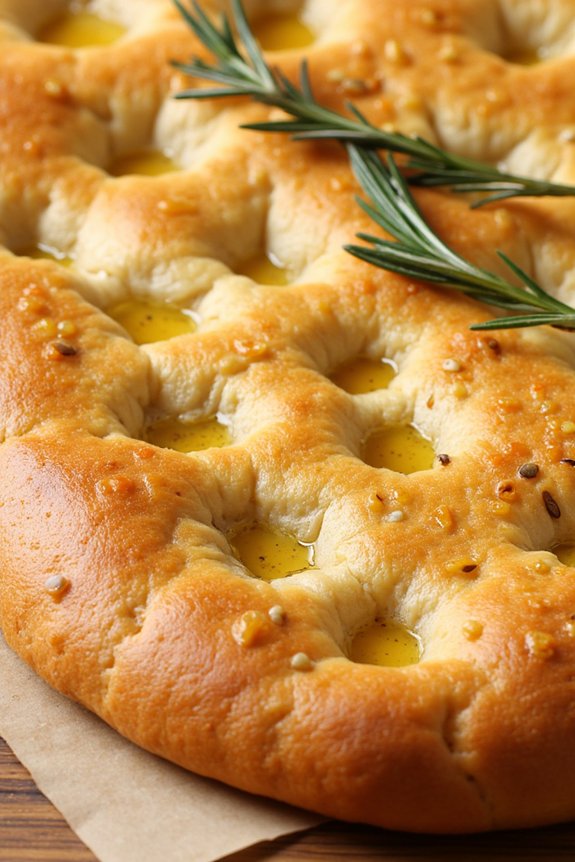 saffron infused fluffy focaccia