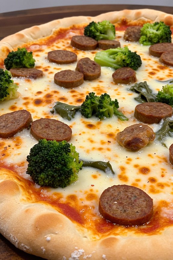 sausage broccoli rabe pizza