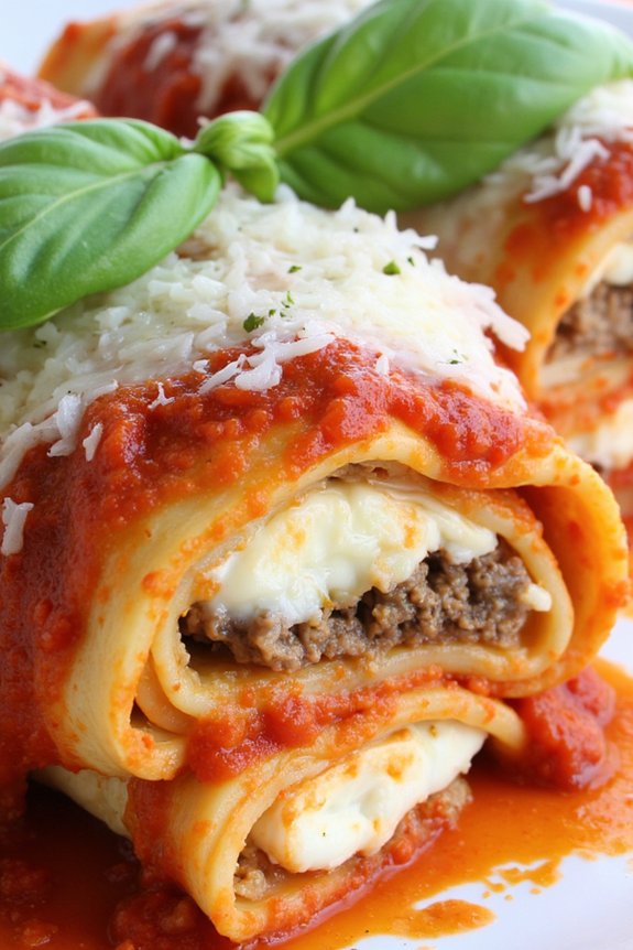 sausage lasagna roll ups recipe