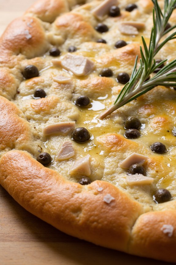 savory anchovy capers focaccia