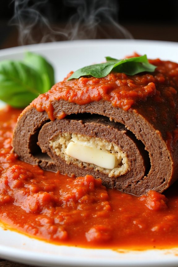 savory beef rolls simmered