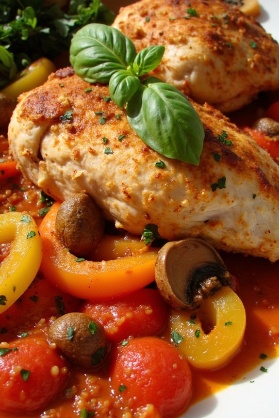 savory chicken tomato stew