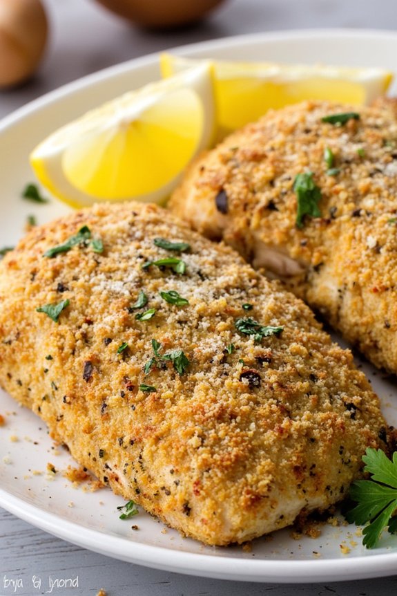 savory herb crusted chicken dish