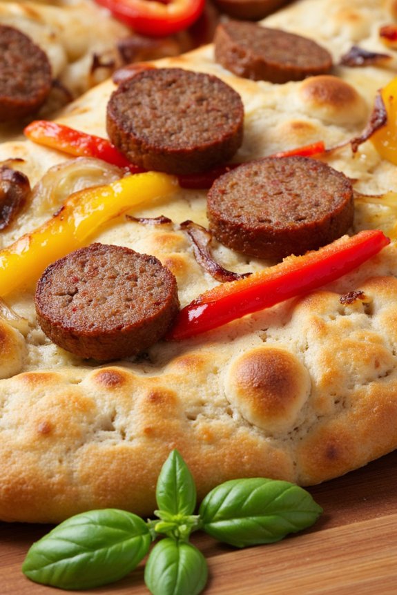 savory italian sausage focaccia
