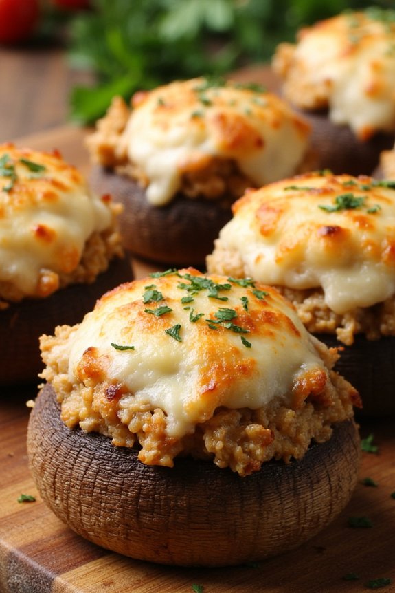 savory italian stuffed mushrooms