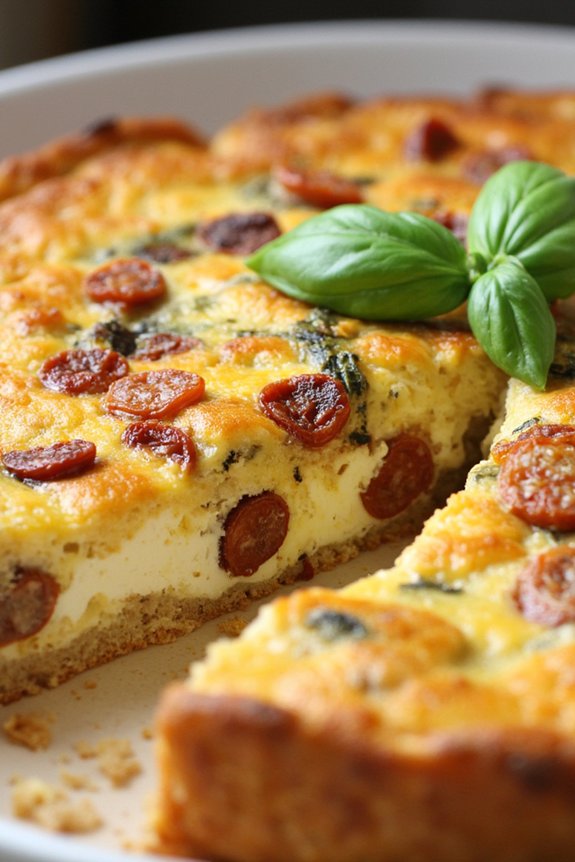 savory sausage tomato frittata