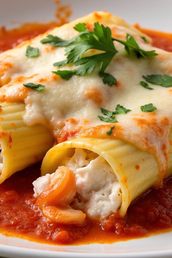 seafood filled manicotti recipe