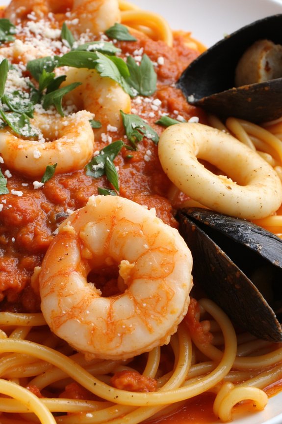 seafood infused linguine bolognese recipe