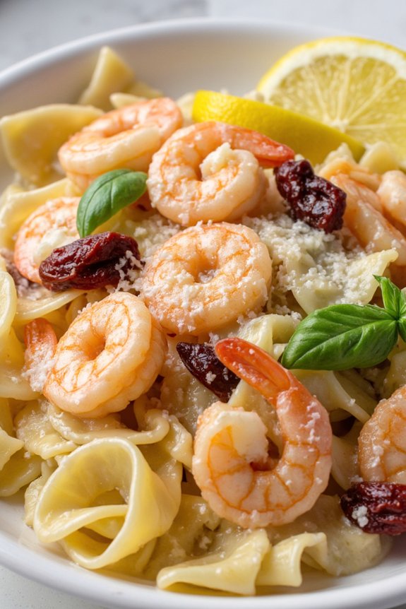 shrimp pasta with sun dried tomatoes
