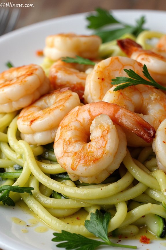 shrimp scampi with zucchini noodles
