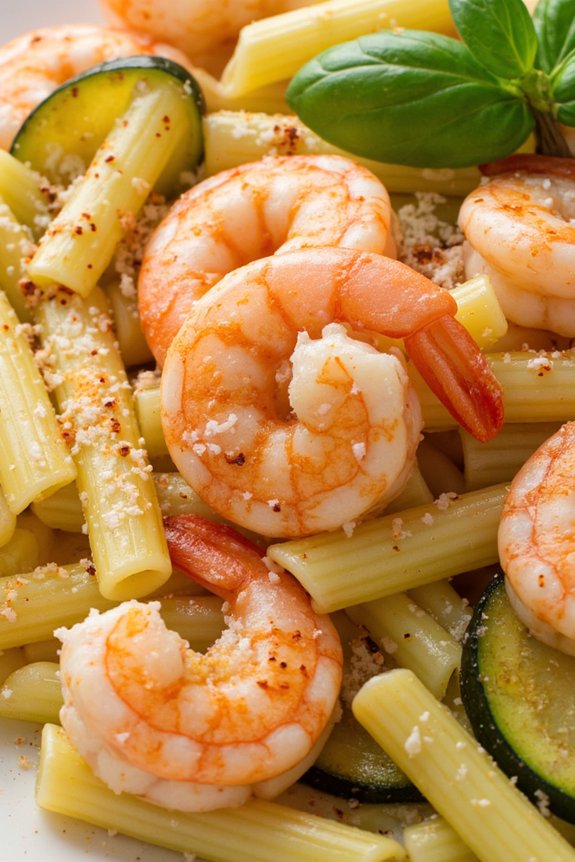 shrimp zucchini pasta delight